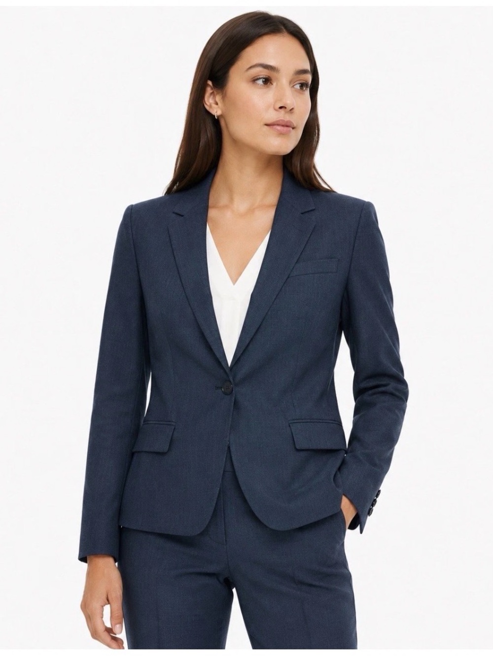Theory Gabe Blazer Navy Wool Suit Jacket Office Business